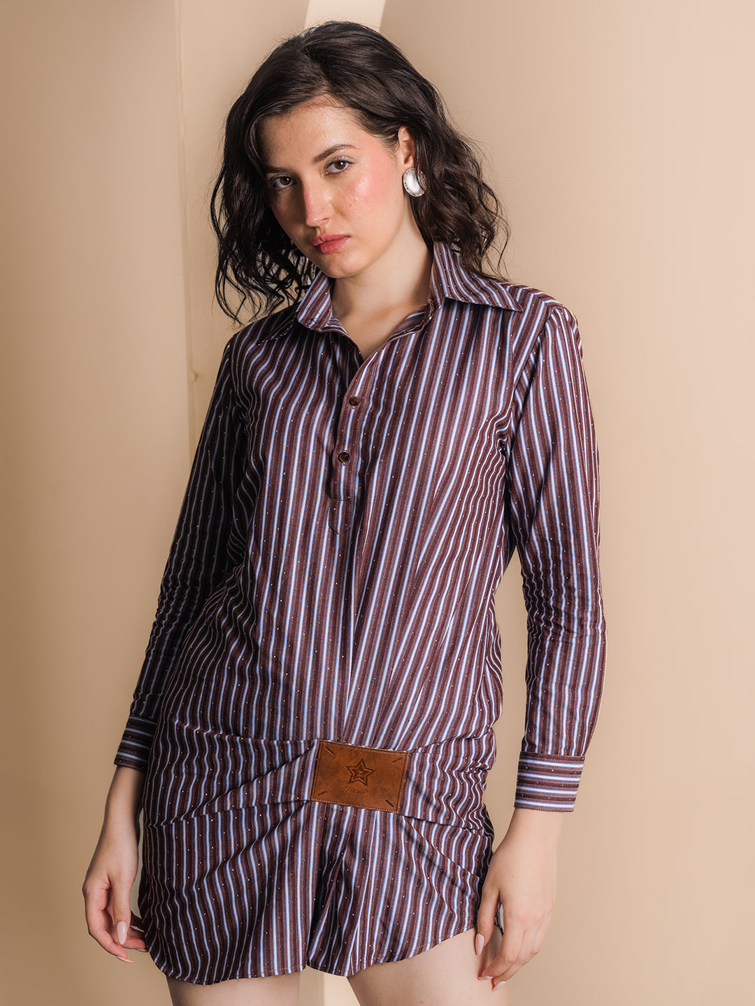 Ginza Cotton Rhinestone Mini Dress