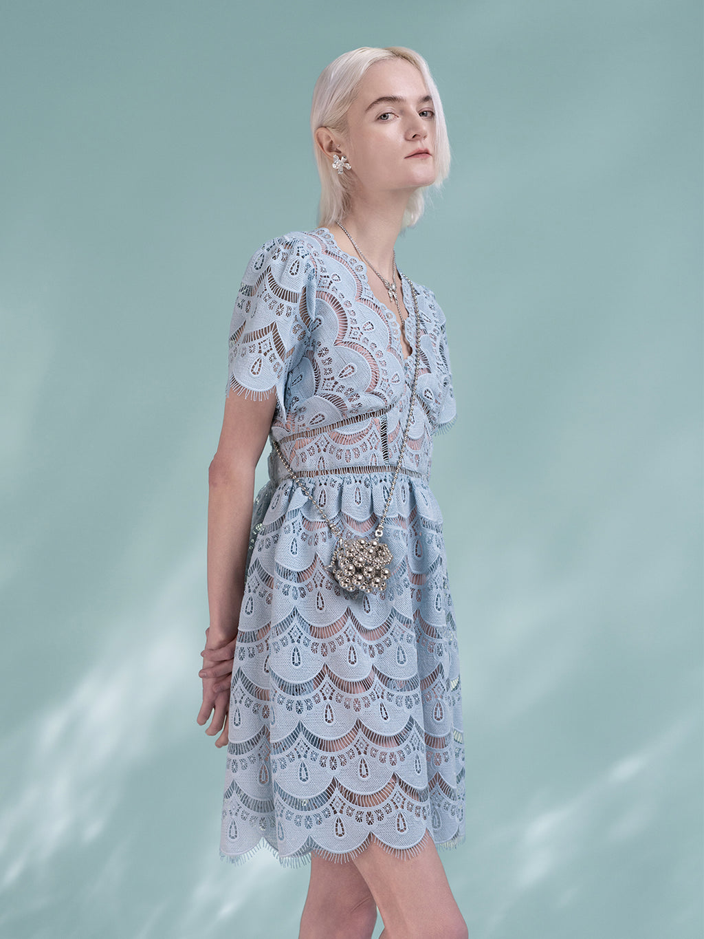 Baby Blue Short Dress