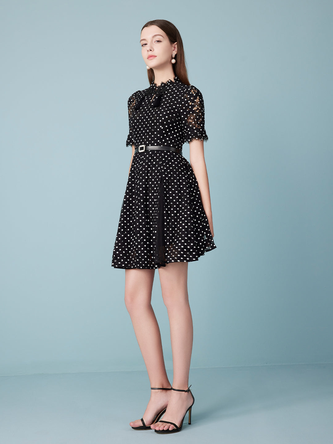 Polka Dot Black Dress