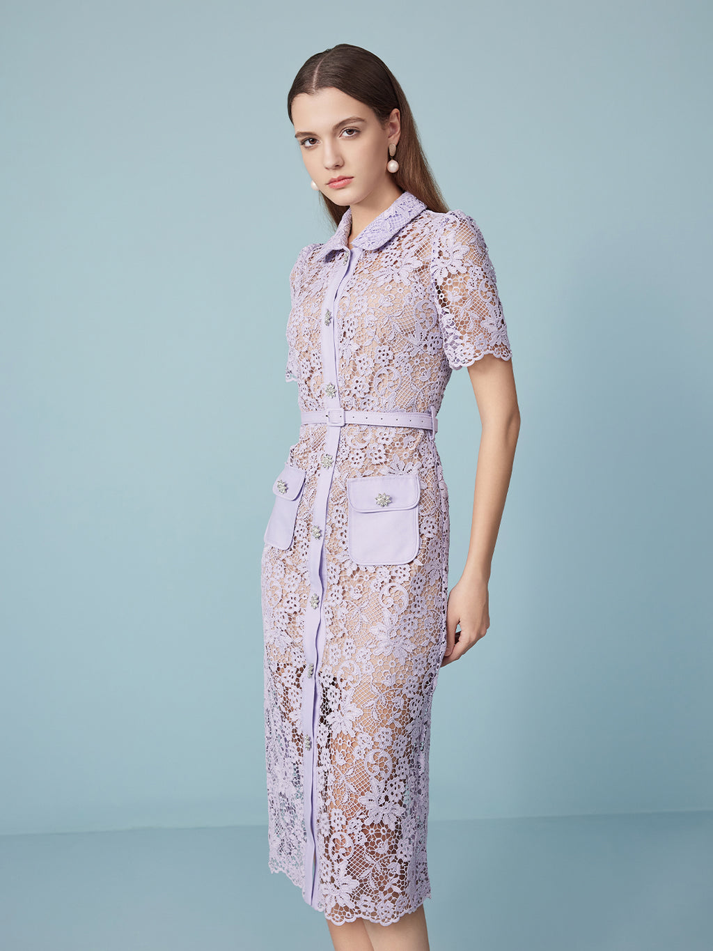 Lilac Midi Dress
