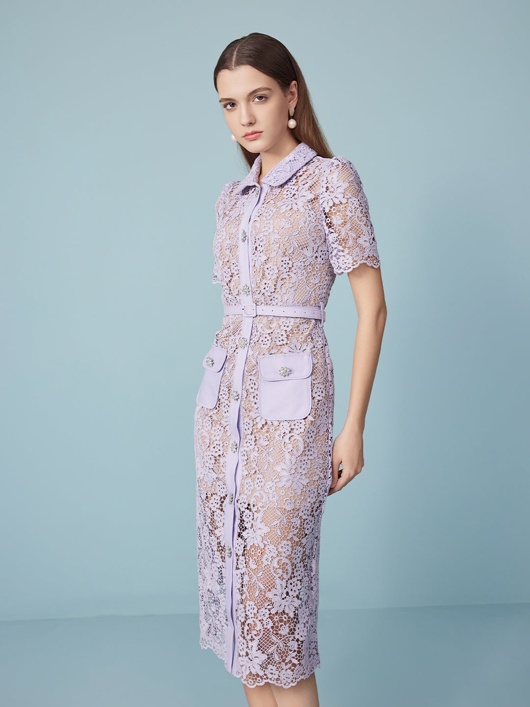 Lilac Midi Dress